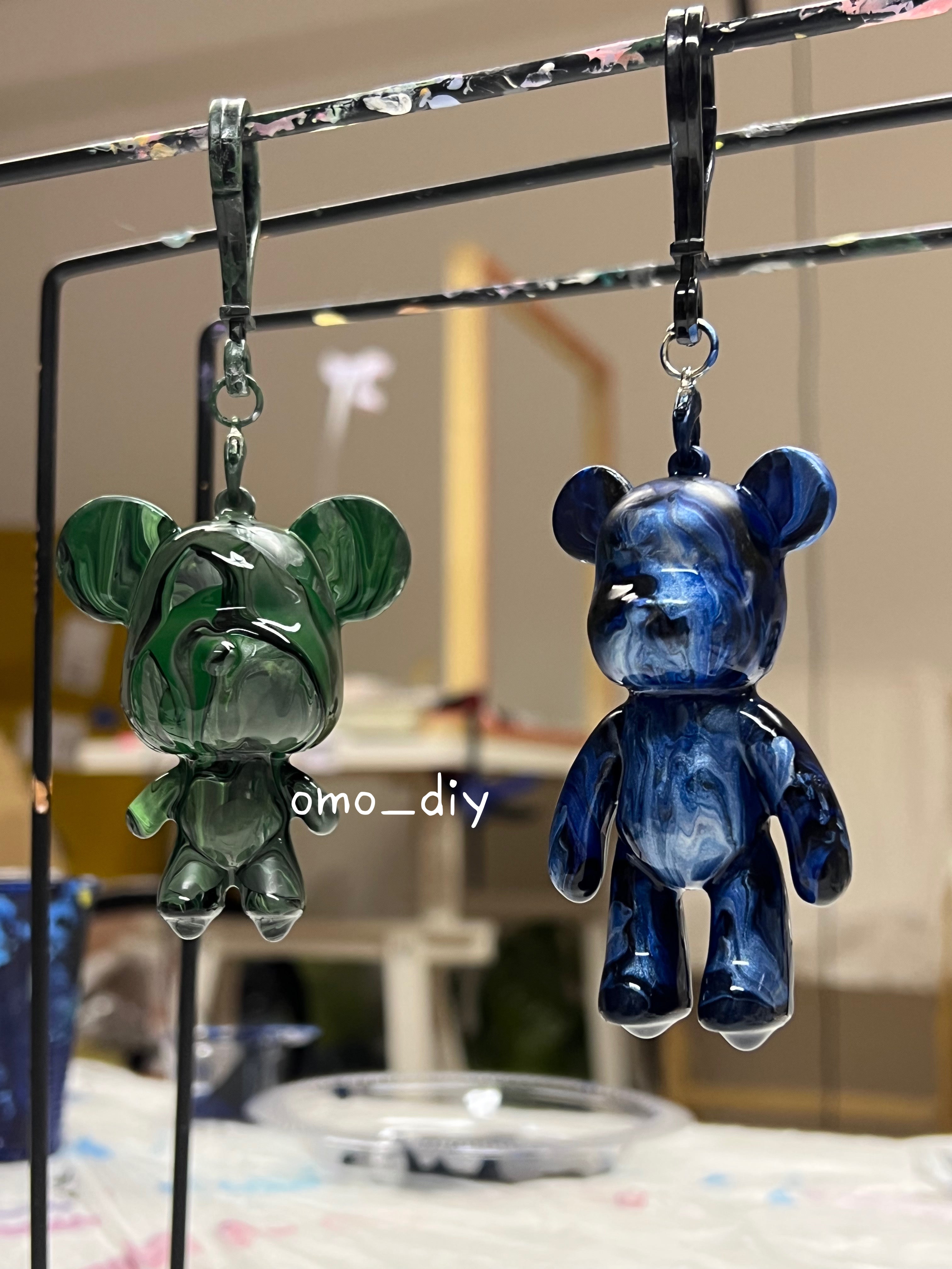 Creative Bear Key Chain, Fluid Bear Key Chain, White Bear Keychain